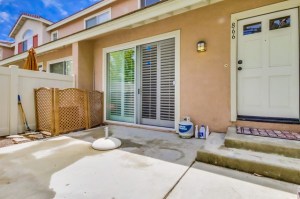 Private patio in a low traffic area with high fences